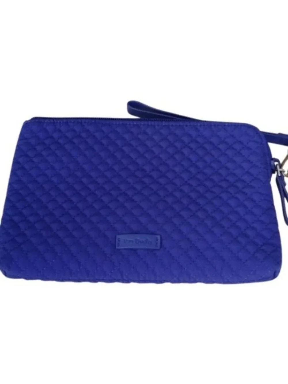 Vera Bradley Iconic Microfiber Pouch Wristlet, Gage Blue - Picture 1 of 4